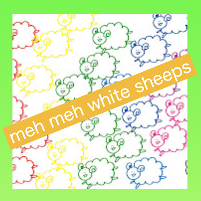 meh meh white sheeps